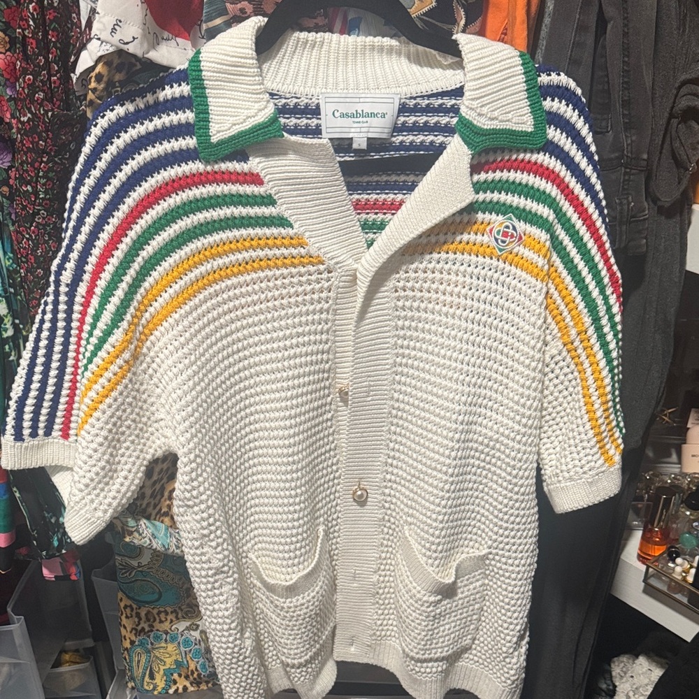 Casablanca Multicolor Striped Knit Shirt